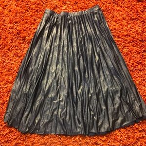 Navy Sparkle Accordian skirt